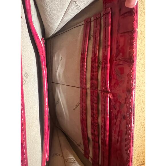 Brahmin Leather Melbourne Mimosa  Crossbody Bag croc-embossed - Picture 10 of 16